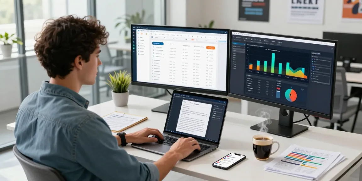 Content creator optimizing digital marketing strategies at the WPS Official Website in a modern office.